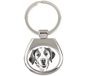 Brittany Spaniel, Brittany Wiegref - keychain with a dog, keychain with a print, personalized pendant from the Art-Dog brand plata