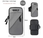 Funda deportiva universal para correr, compatible con la mayoría de teléfonos de hasta 6,5 pulgadas. negro