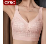 Copas ultrafinas de cobertura total Anillo ajustable sin acero Ropa interior de gran tamaño Mujeres Los senos grandes muestran un sostén pequeño para recoger la cubierta lateral del pecho 46/105E