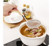 Útil cocina alambre de acero inoxidable malla fina colador de aceite colador de harina tamiz