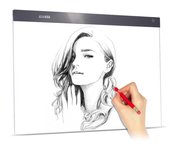 Tableta de dibujo A2, almohadilla de luz LED para gráficos digitales, Panel de rastreo de pintura, tablero de copia, brillo ajustable continuo, alimentado por USB