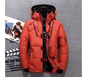 Invierno Espesar Hombres Abajo Abrigos Nieve Parkas Desmontable Caliente Abajo Chaquetas Ropa de abrigo M negro