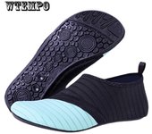 Zapatos de playa de verano para hombres y mujeres, zapatos de buceo, zapatos de snorkel para adultos, antideslizantes, anticortes, para nadar, vadear, descalzos, zapatos de natación con fondo suave 34-35 negro