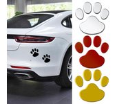 1 par/set de pegatinas 3D con diseño de huella de oso, diseño de pata de animal, perro, gato, para coche y motocicleta