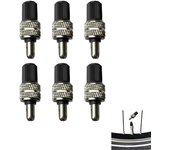 Juego de 6 válvulas de bicicleta duraderas de tamaño fácil compatibles con todas las válvulas de bicicleta de goma para insectos ¡Fácil de instalar y quitar! ¡Durabilidad! 2.40.6cm, instalación, oro