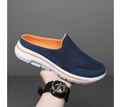 2024 Zapatillas planas informales de malla transpirables para hombre, zapatos de verano para parejas, mocasines de gran tamaño, zapatos de moda, zapatillas de calle para hombre 35