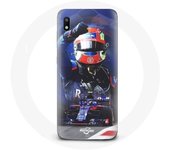 Coque pour Samsung Galaxy A10 Formule 1 Pierre Gasly Pilote automobile F1 Rouge Bleu
