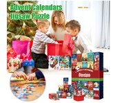 Calendario de Adviento de Navidad 2024, rompecabezas, calendario de cuenta regresiva para Navidad, juego de rompecabezas, decoración navideña para adultos B
