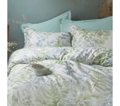 Parure de couette réversible  100% Satin de coton Peigné  / 82 fils /cm² - OccGreen