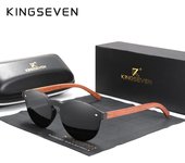 kingseven Gafas de sol de madera natural KINGSEVEN Bubinga Gafas polarizadas para hombre Gafas de sol de moda de madera Accesorios originales M