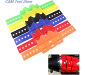 Silenciador de escape redondo ovalado para motocicleta, protector de 6 colores, compatible con modelos de 100 mm a 140 mm, KTM 950, 1190 y 1050. rojo
