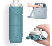 Taza de agua plegable de silicona creativa con pajita, hervidor para deportes al aire libre, regalo, taza telescópica de viaje portátil para montar, nuevo