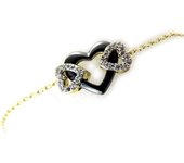 Les Trésors De Lily [L7863] - Pulsera chapada en oro 'Love' oro negro negro