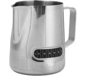 Jarra para espumar leche de 600 ml con boquilla corta y sensor de temperatura de acero inoxidable L