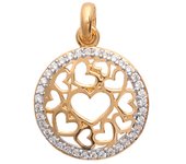 Les Trésors De Lily [J9417] - Colgante chapado en oro 'Love' oro blanco - 15 mm oro