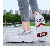 Patines manuales de cuatro ruedas para niños de 6 a 15 años, para caminar y patinar, de malla transpirable y de verano. 42