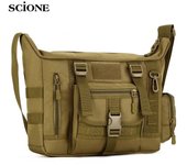 14 pulgadas portátil hombro A4 documento táctico militar Molle mensajero deporte bandolera bandolera