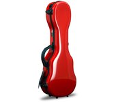 Estuche rígido para ukelele soprano de fibra de vidrio CROSSROCK CRF1000SURD, color rojo