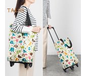 Carrito de la compra con ruedas, carrito de la compra plegable, diseño 2 en 1, bolsa portátil, impermeable, para subir escaleras, telescópico, bolsa de mano