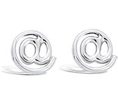 Les Trésors De Lily [B9563] - Boucles Argent 'Arobase' argenté (rhodié) - 6 mm plata