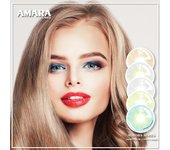 AMARA 1 par de lentes de contacto de color suave de aspecto natural de la serie AURORA Lentes de contacto cosméticos para ojos
