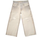 Jeans wide legs mezclilla 601053 para Niñas 8 AÑOS blanco