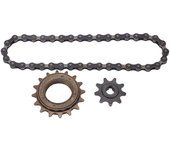 Kit de rueda libre para bicicleta, rueda libre de 16 dientes, piñón de 9 dientes, cadena de 38 secciones, plato para bicicleta de montaña