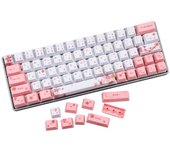 Juego completo de teclas PBT OEM de 73 teclas para teclado mecánico, teclas PBT con sublimación de tinta, teclas con diseño de flor de cerezo, estilo coreano y japonés