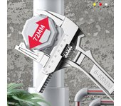 Llave multifuncional para fregadero de baño, grifos de inodoro, llave de reparación de 6-68mm, gran apertura ajustable negro