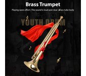 Trompeta de latón en si bemol bemol con boquilla, instrumento musical de orquesta, acabado lacado dorado para oro