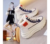 Botas de nieve para mujer, plataforma alta, deportivas, informales, de algodón, cálidas, de felpa, con cordones, para invierno, 2024 35 rojo
