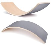 Tabla de equilibrio de madera oscilante balancín actividad cuerpo equilibrio entrenamiento juguete movimiento Lama Max gris gris