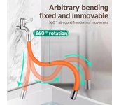 Extensor Universal de extensión de grifo de cocina, manguera Flexible de silicona giratoria de 360°, tubo de grifo de agua para