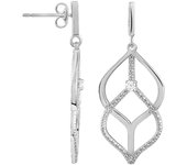 Altesse [Q7927] - Boucles argent 'Sissi' blanc argenté (rhodié) - 35x15 mm blanco