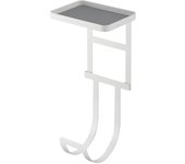 Yamazaki Jitsugyo - Portarrollos de papel higiénico (rejilla superior, 2 niveles), color blanco, aprox.. Estante para platos, soporte para accesorios de baño, 17 cm de ancho x 12,5 cm de profundidad x 35 cm de alto, 4436