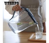 Hervidor de agua fría de plástico doméstico Resistente al calor Tetera de jugo de gran capacidad Botella de hervidor de té de verano Botella de hervidor de agua 2L 3L Jarra de leche Taza de agua helada 2L blanco