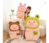 Muñeco de peluche de cerdo 40cm【0.65kg】 color rosa