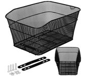 Panier de vélo de porte-bagages arrière SPRINGOS® 30 x 39,5 cm - Noir - Adulte - Mixte