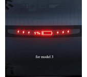 1 pieza de pegatinas para coche, emblema de luz trasera superior para Tesla Y, pegatinas para tablero de proyección de luz de freno montadas en el automóvil para Tesla modelo 3 1