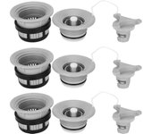 3 válvulas de aire de seguridad con accesorio de malla filtrante para carpa inflable, bote, kayak, gris gris