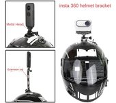 Adaptador de montaje para casco de motocicleta y ciclismo, asiento fijo para GoPro 13, 12, DJI Action 4, Insta360 Ace Pro, Go3 X3, accesorio para cámara