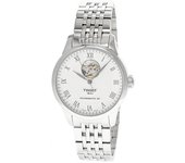 Tissot Reloj automático para hombre Le Locle Powermatic 80 Open Heart con esfera plateada T006.407.11.033.02 plata