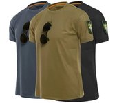 Camisetas tácticas para deportes al aire libre para hombre, camiseta militar para senderismo, camiseta especial holgada de algodón de secado rápido, manga corta, sólida y transpirable XS gris