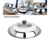 Tapas redondas para ollas, cubierta para verduras, tapa Universal para Wok, nuevas cubiertas para sartenes, suministros de cocina 28cm