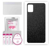 apgo Protective Skin Sticker for the back compatible with Cubot J8, Wrap Film, Foil, Vinyl - Pattern Black Honeycomb