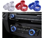 Anillo de ajuste para perilla de aire acondicionado, anillo de ajuste para control de volumen de perilla de aire acondicionado automotriz rojo