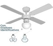 ventilador de techo modelo caribe. color blanco. potencia: 50w aspas: ø102cm edm