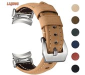 Correa de cuero de ajuste rápido de 20 mm y 22 mm para Samsung Galaxy Watch 6, 5, 4, 40, 44 mm, Watch 5 Pro, 45 mm para 6/4 Classic, 43, 47 mm, 42 y 46 mm para Huawei Watch GT 2 20mm negro