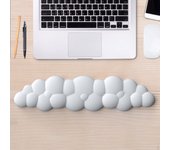 Soporte para teclado, alfombrilla de escritorio, almohadilla de apoyo, duradero, cómodo y ergonómico, reposamuñecas para computadora portátil negro
