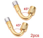 Adaptador de válvula curva en ángulo de 45, 90 y 135 grados, adaptador de extensión de válvula de cámara de neumático para motocicleta, camión, automóvil, motocicleta y bicicleta
